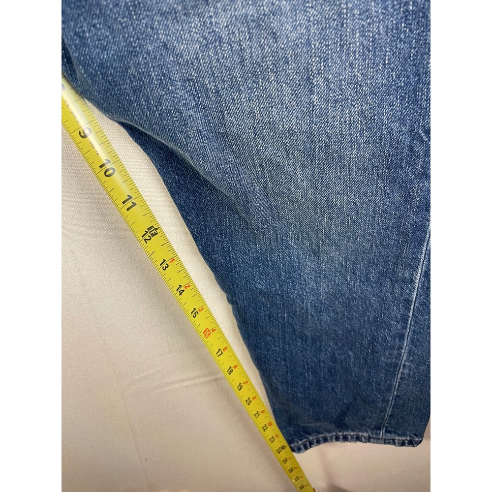 Express Tapered Ankle High Rise Distressed Jeans Medium Wash 10R K105 - Picture 6 of 9